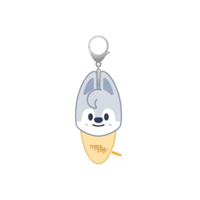 [Voorbestelling] Stray Kids - Pluche Sleutelhanger ICECREAM Versie. - DIT & DAT Wolf Chan white