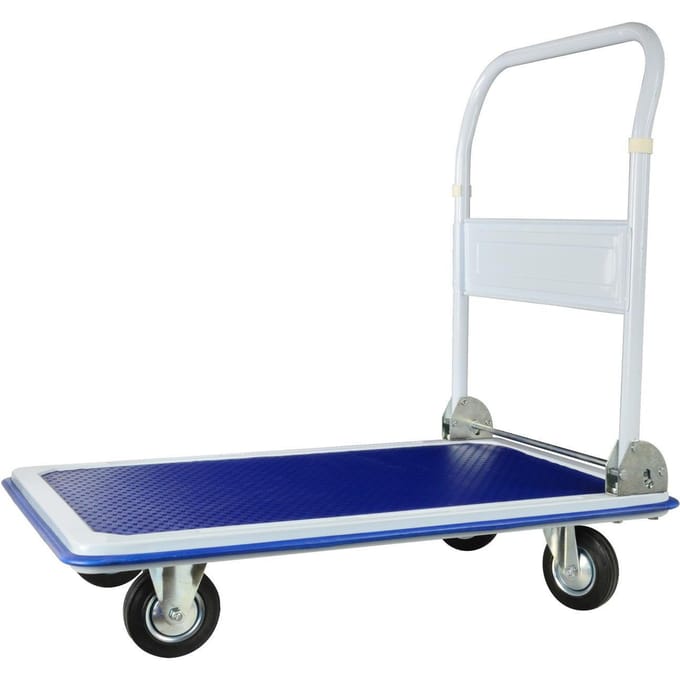 Awtools - Platformwagen - 4 Wielen - 300kg - Inklapbare Handgreep