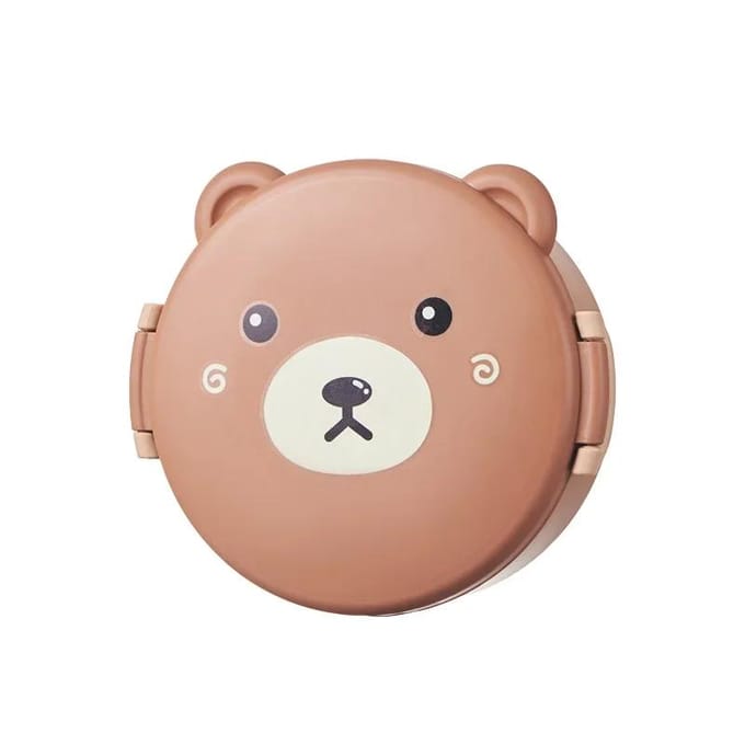 Boîte à lunch avec compartiments Contenant pour aliments pour le déjeuner avec couvercles Boîte à bento portable pour enfants à l'école beige