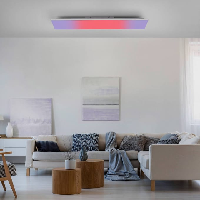 JUST LIGHT. GmbH LED plafondlamp Yukon 100x25cm, RGB/CCT