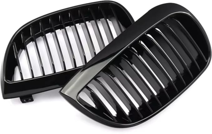 Grille Glossline - Voorbumper Grille - Gloss Black - Auto accessoires - Voor BMW E81/E87 1 Serie (2004-2007)