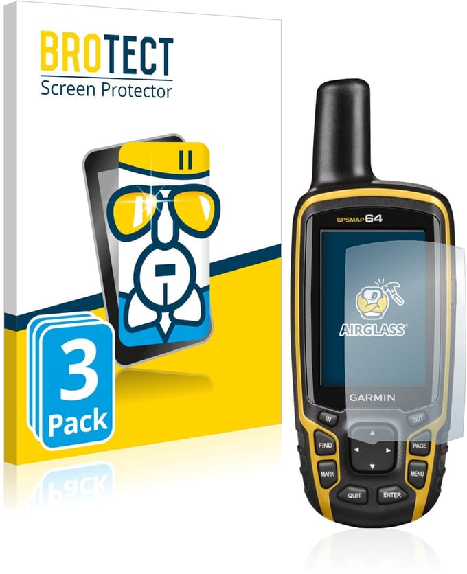 Screenprotector 3 Stuks voor Garmin GPSMAP 64 Beschermglas transparant