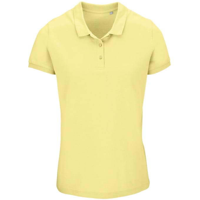 SOLS Dames/Dames Planet Piqué Biologisch Poloshirt (Lichtgeel)