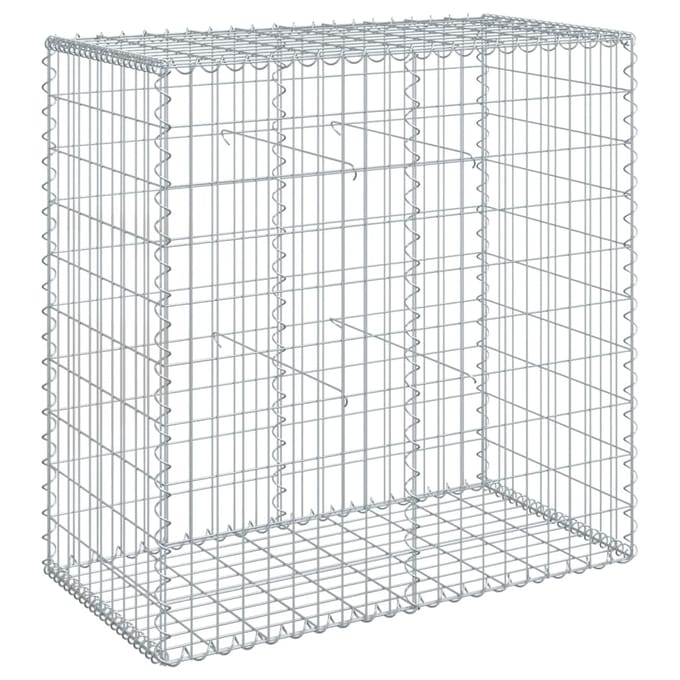 vidaXL - Schanskorf - 100x50x100 - cm - gegalvaniseerd - ijzer - zilverkleurig