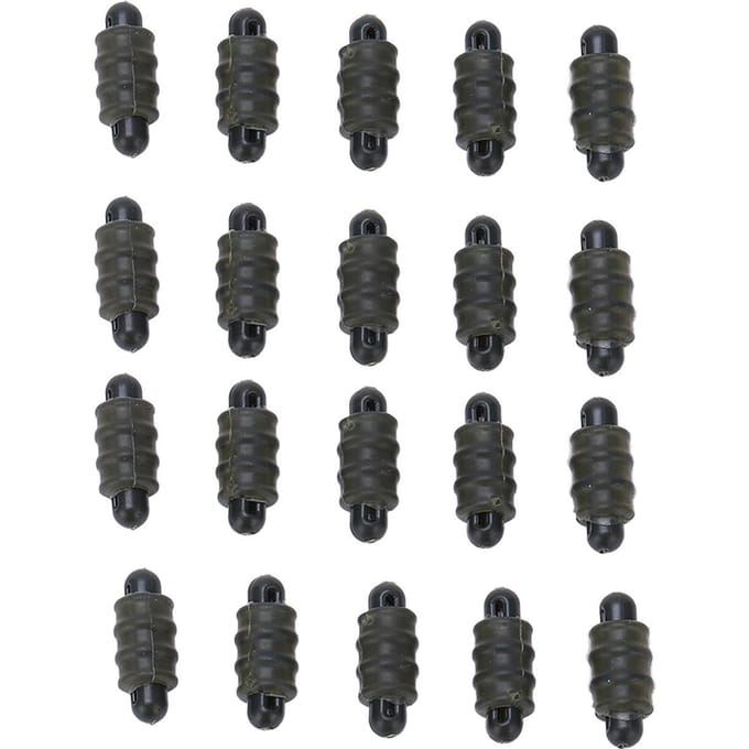 20 stuks Karpengewicht Methode Connectoren Schroefdraad Buitenste Stopkralen Voederaccessoires black