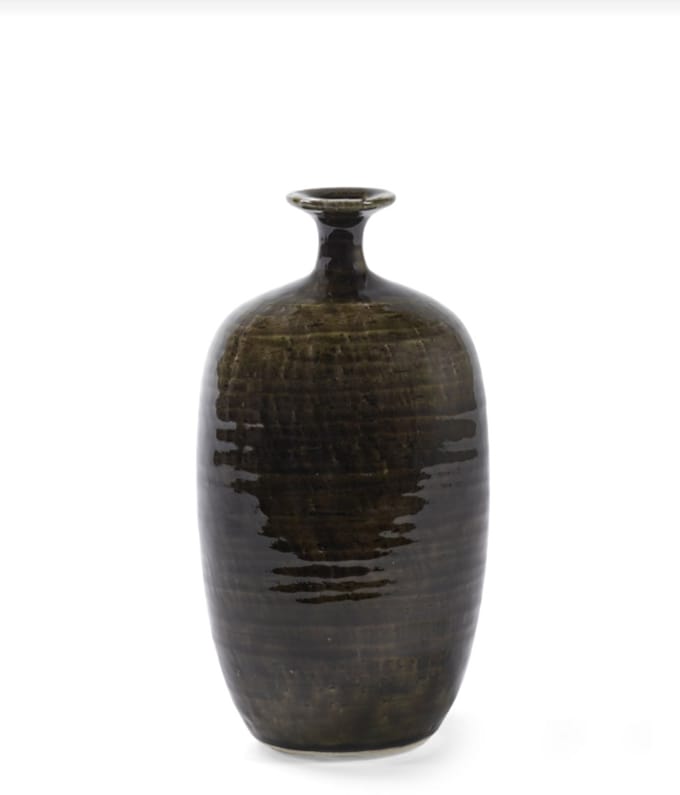 Serax - Vaas - aardewerk - groen - D16 x H30,5 cm - Opening 2,5 cm
