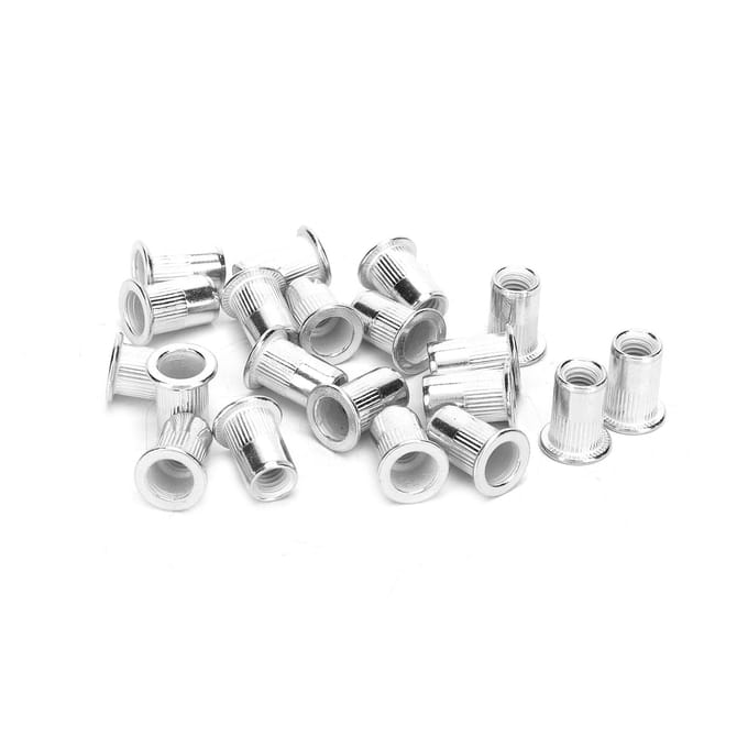 200 pièces Professionnel Aluminium Écrou à Riveter Insert Fileté Écrou Fixation Accessoire M6
