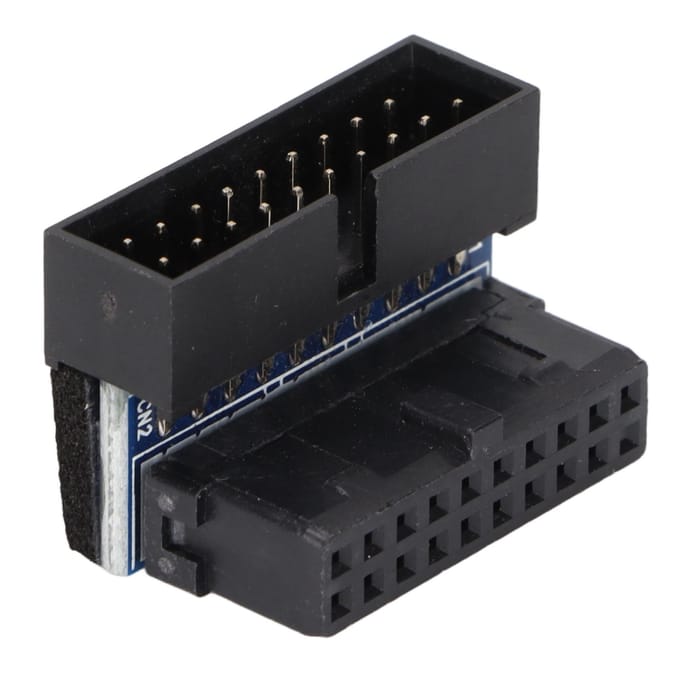 Moederbord Stuurconnector Meerlaagse Printplaat USB3.0 90 graden Draaien Elleboog 19P20P Verticaal black