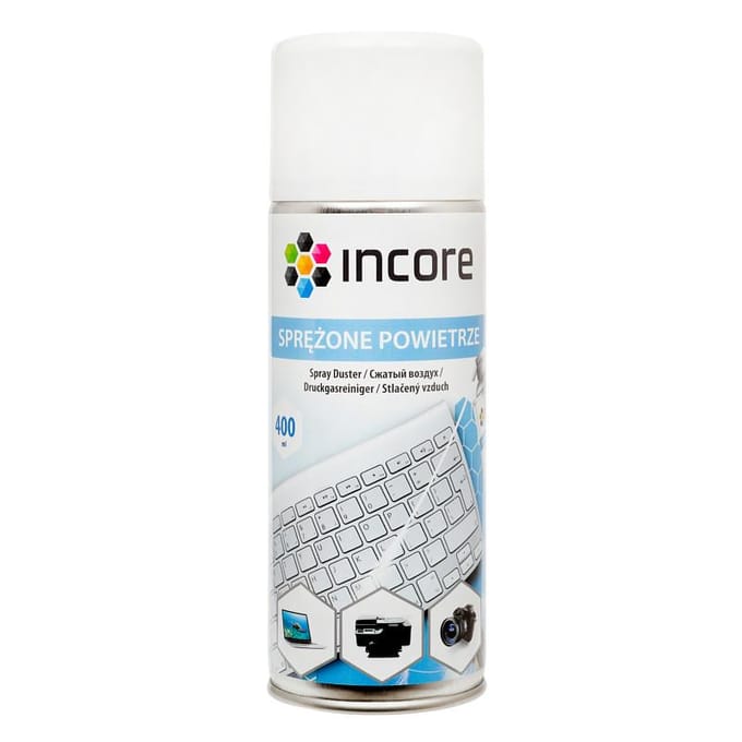 Incore - Gecomprimeerde Lucht Spray - 400 ml - Inclusief Plastic Buisje