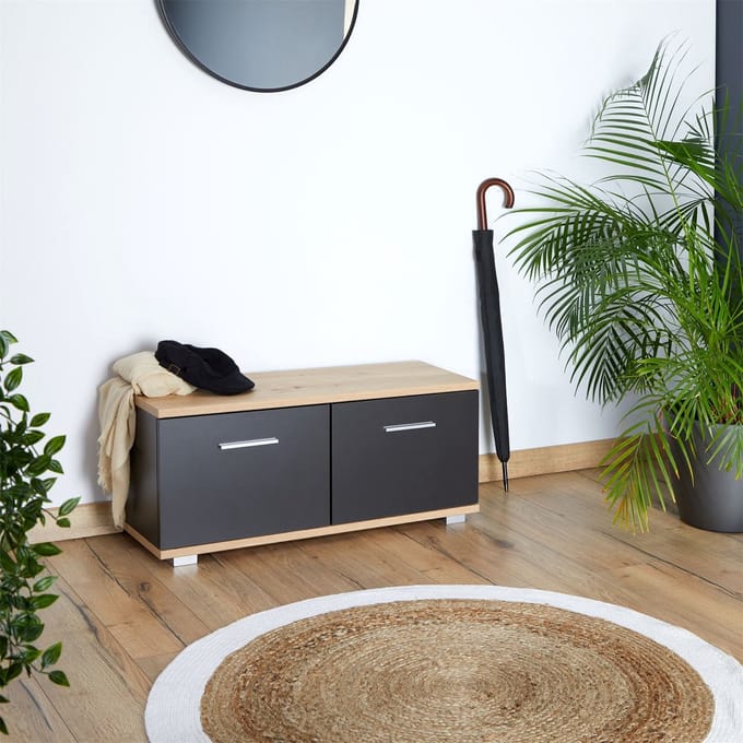 Bank BILBAO - Artisan eiken / Kosmos grijs