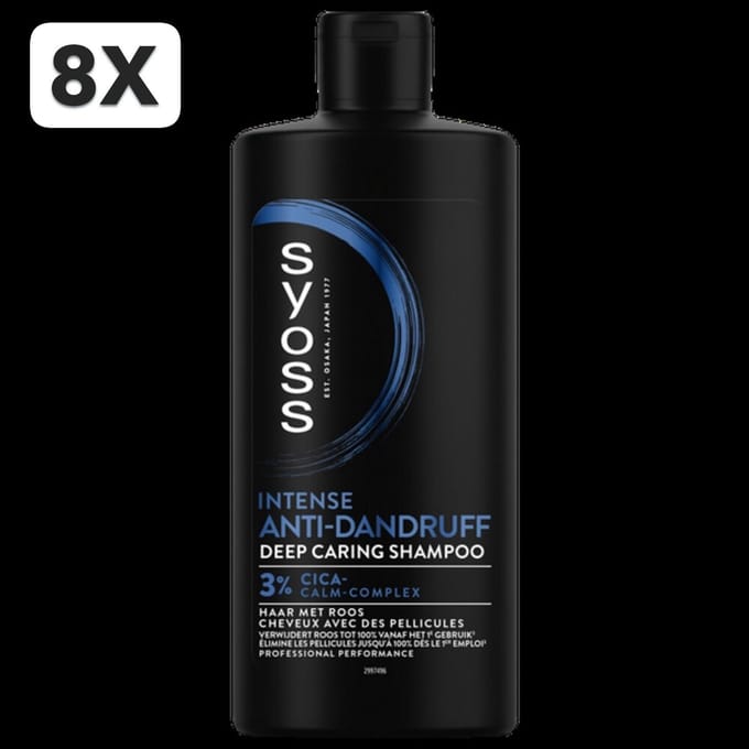 8 x Syoss Anti-Dandruff Shampoo - 440 ml