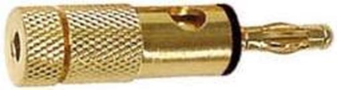 Velleman Banaan plug 4mm - Goud