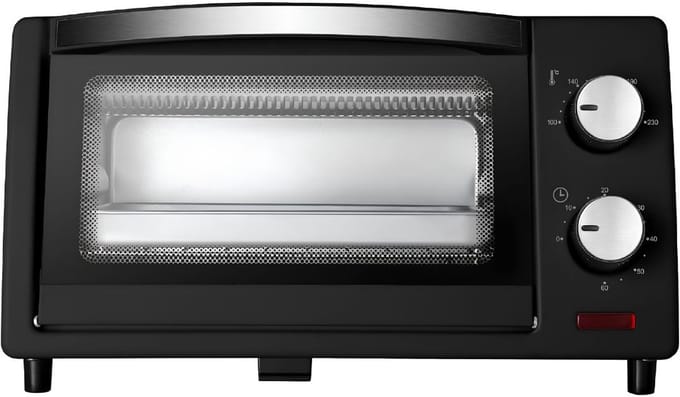 SP® Mini-oven - Instelbare Thermostaat en Timer - Automatische Uitschakeling - Zwart - 25cm x 37cm x 21cm