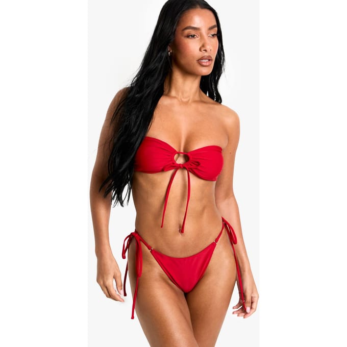 boohoo Dames Swimwear Essentials Multiway Bandeau Bikini Top | Rood | Maat: 38