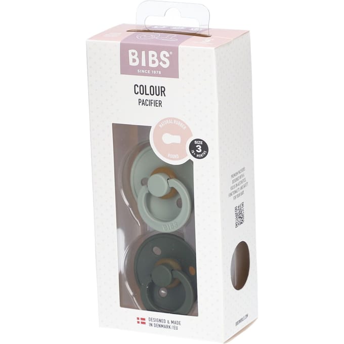 BIBS Latex Fopspeen Sage - Hunter Green vanaf 18 Maanden 2 Speen