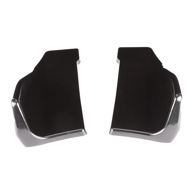 2 stuks Universele Achterbumper Diffuser Lip Zijskirts Glanzend Zwart met Montageschroeven black
