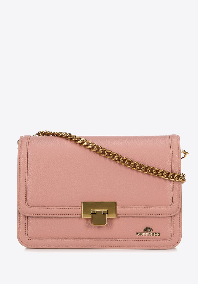 Wittchen - Lederen Schoudertas - Roze - Verstelbare Band - Afneembare Ketting