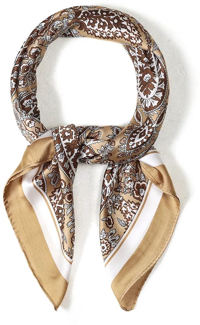 Zomersjaals met paisley-patroon, casual, polyester, dagelijkse accessoires Bruin
