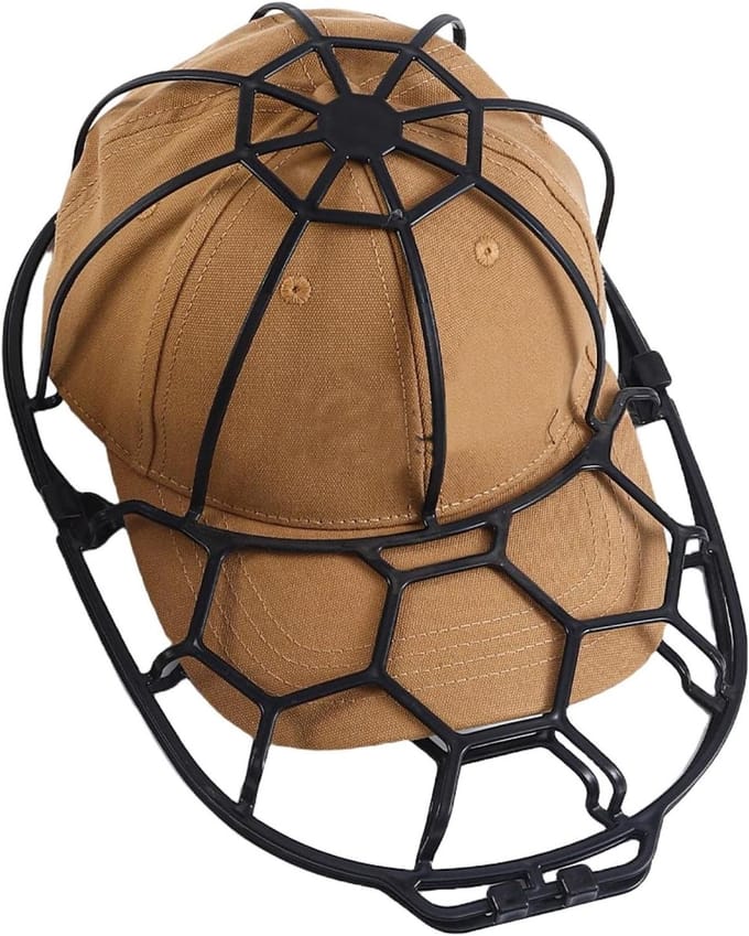 Hoed Wasmachine Cage - Cap Protector - Hoeden Wassen - Anti Vervorming - 15.5 cm - Zwart
