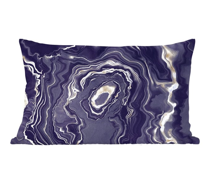 Sierkussens - Kussentjes Woonkamer - 50x30 cm - Marmer - Geode - Agaat - Goud