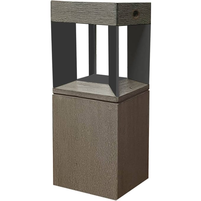 Les Jardins LED solar-sokkellamp Teckalu sensor teak/zwart