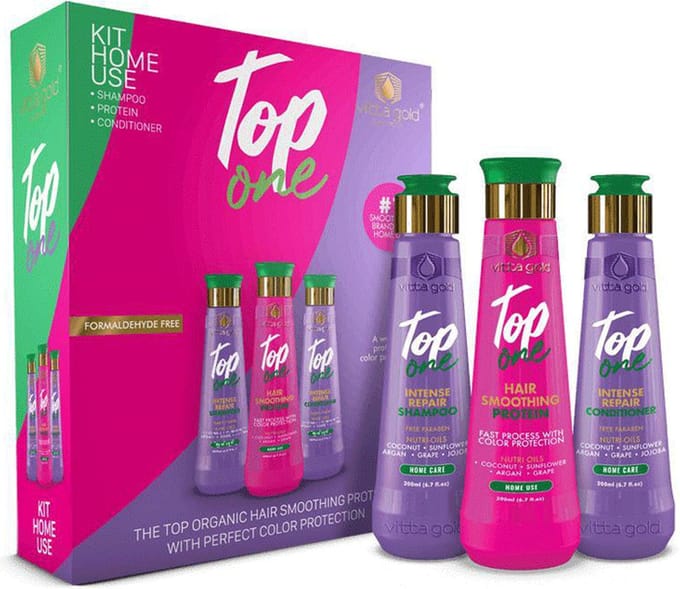Vitta Gold Top One Hair Smoothing Protein Treatment Kit 3x200ml