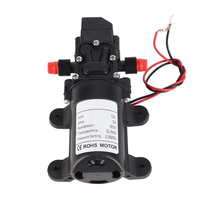 DC 12V waterpomp hoge druk 116Psi zelfaanzuigende caravan-campingboot wit