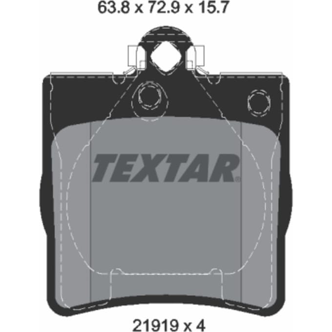 Remblokset TEXTAR 2191903, achter