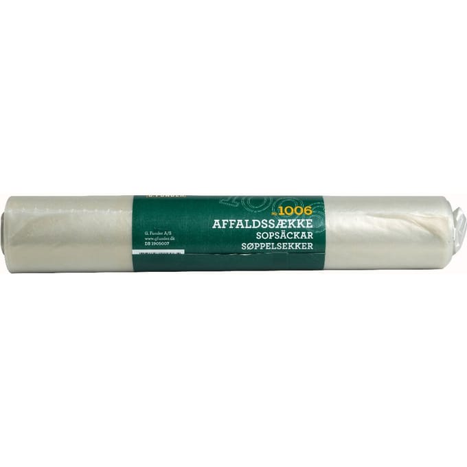 G.Funder Clear garbage bags 120 liters 10 bags per roll - heavy duty quality