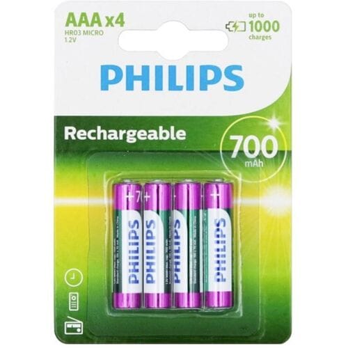 Philips HR03 Oplaadbare AAA batterij (potlood) NiMH 700 mAh 1.2 V 4 stuk(s)