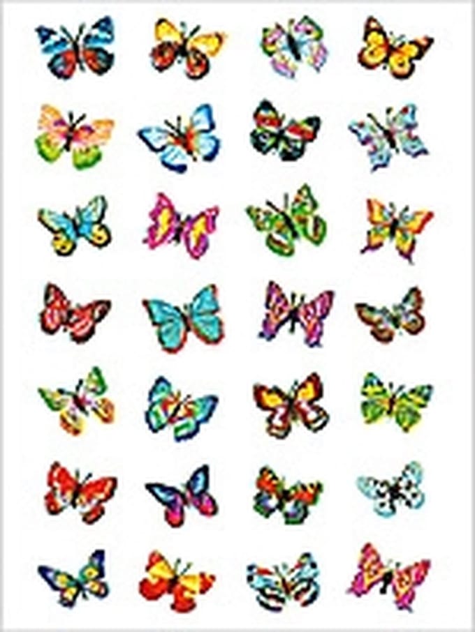 Etiket herma 6819 vlinder glitter folie | 10 stuks