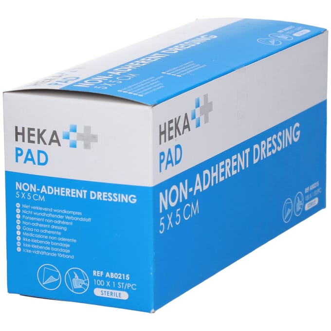 Hekapad Wondkompres Steriel 5x5cm 100 Compressen