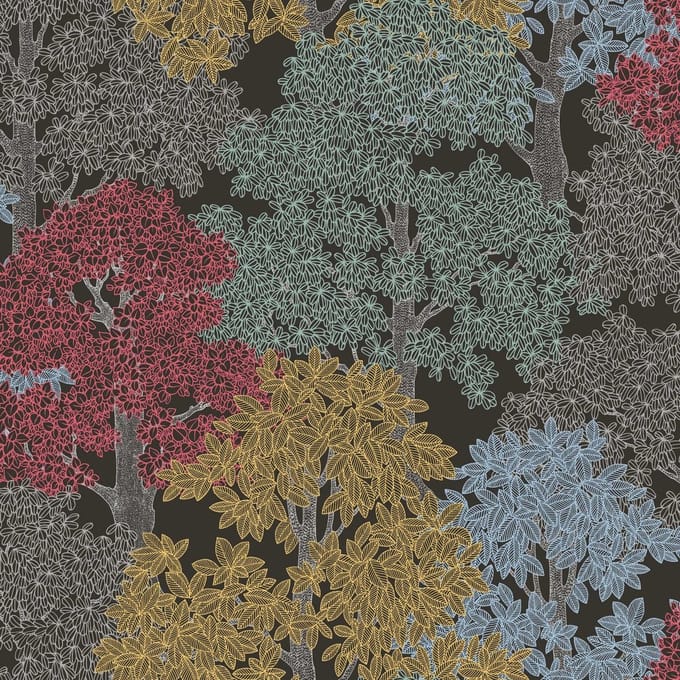 BOMEN BEHANG | Botanisch - meerkleurig bruin - "Architects Paper" A.S. Création Floral Impression