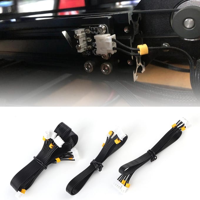 3 stuks eindschakelaar verbindingskabel voor Ender 3 XYZ 3D-printer moederbord accessoires white
