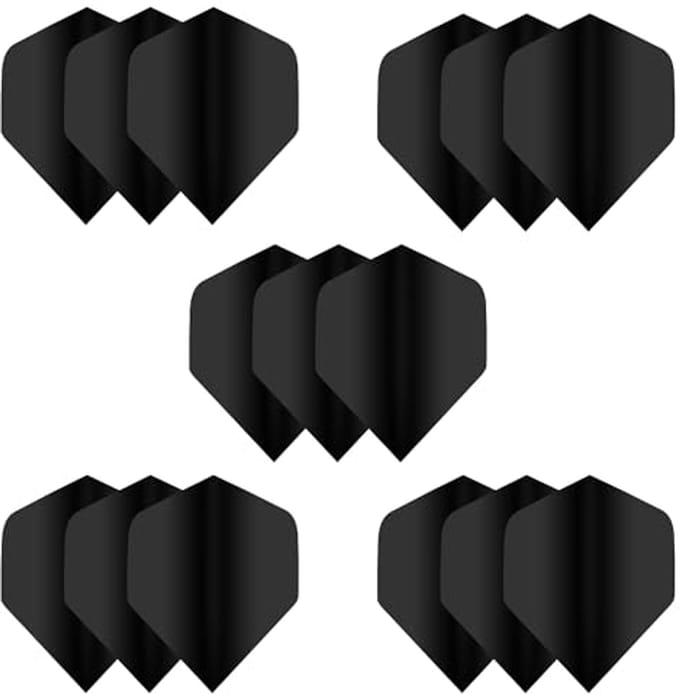 Extra dikke standaard dart flights - 15 stuks in 5 kleuren
