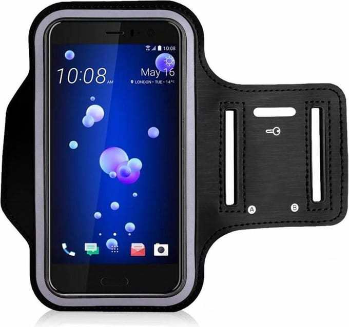 Zwart Sportarmband Hardloopband Geschikt voor HTC U11