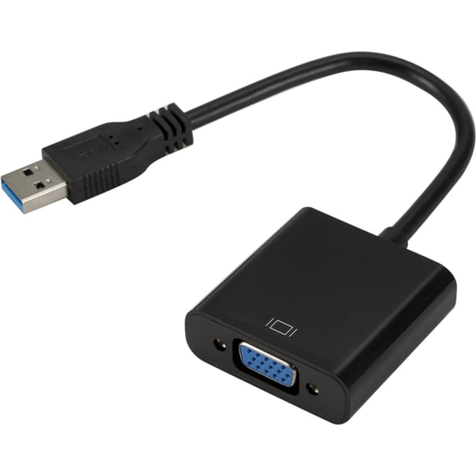 Adaptateur USB3.0 vers VGA, carte vidéo externe, convertisseur VGA pour PC de bureau et portable vers moniteur noir