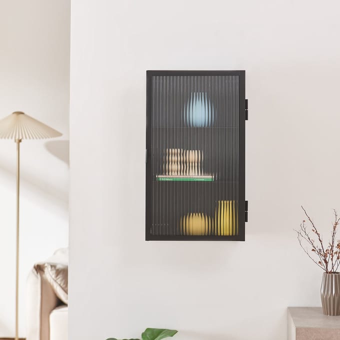 Wandkast Zundert 60x35x15 cm zwart [en.casa]
