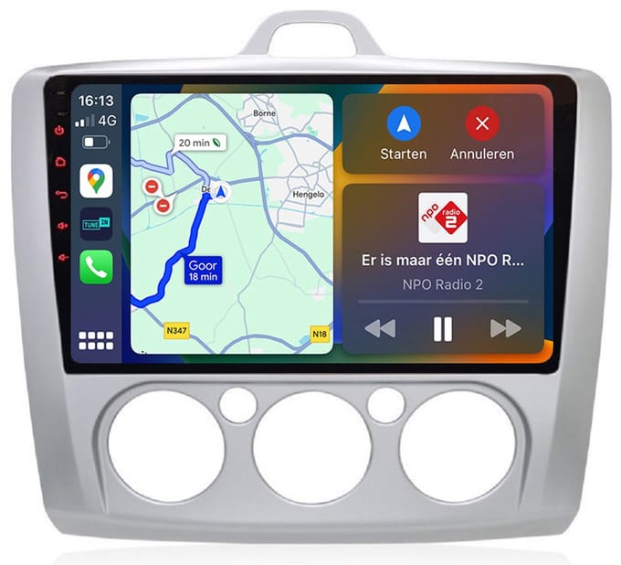 BG4U - Android navigatie radio geschikt voor Ford Focus 2004-2011 MC met Apple Carplay en Android Auto
