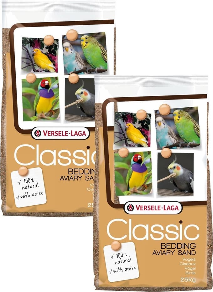 Versele-Laga Classic Schelpenzand Economic Zak - Vogelbodembedekking - 2 x 25 kg