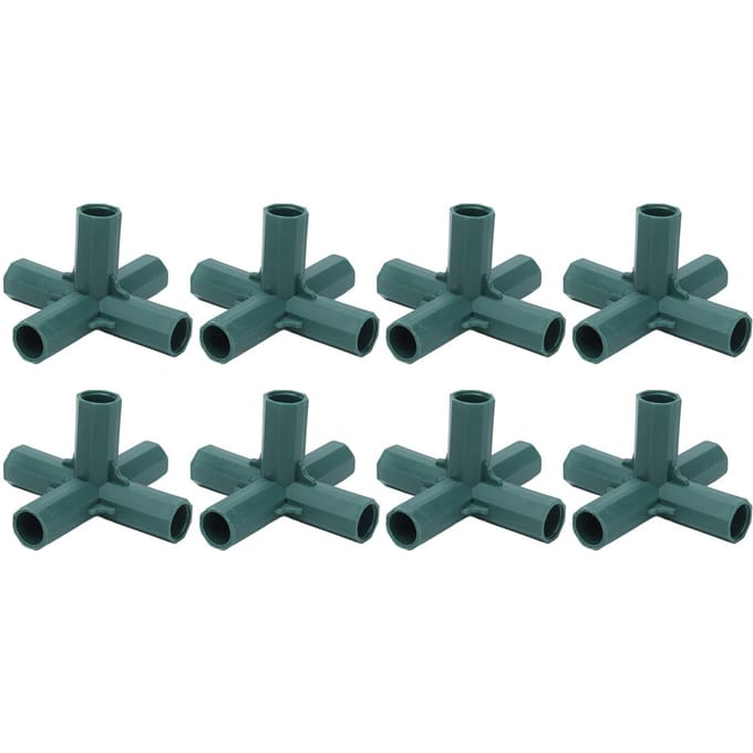 8 STUKS Plantensteun Koppeling 5-weg Tuinstek Koppeling Plastic Plantensteun Connector voor Kas gray