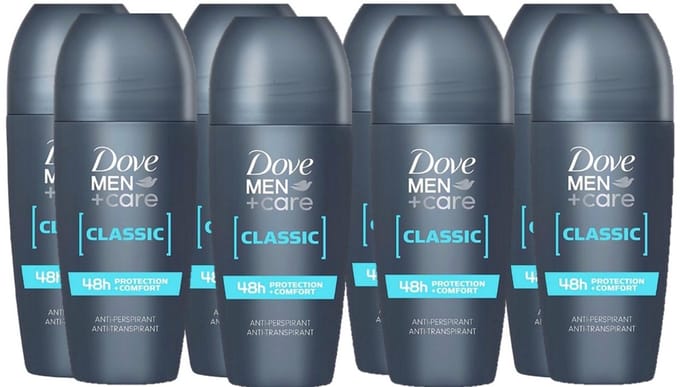 Dove Deo Roller - Men+Care Classic - Voordeelverpakking 8 x 50 ml