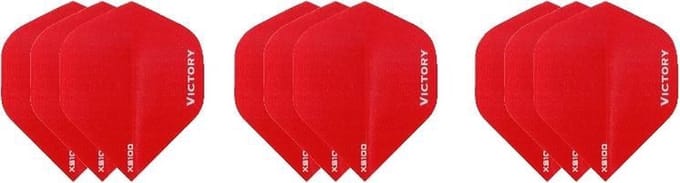 3 sets (9 stuks) Super Sterke Rode Poly XS100 - flights - dartflights