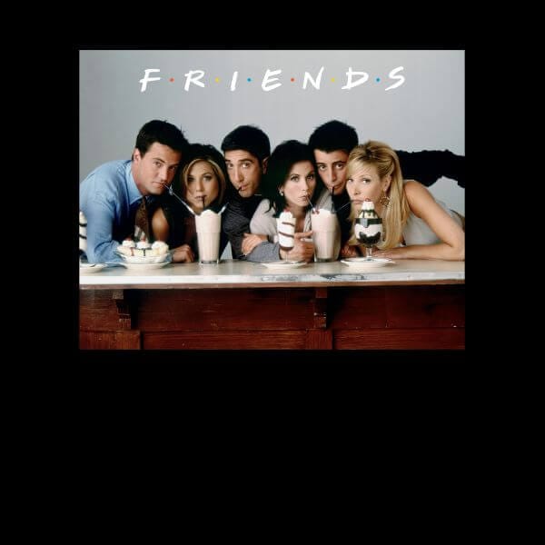 Friends Milkshake dames t-shirt - Zwart - 3XL