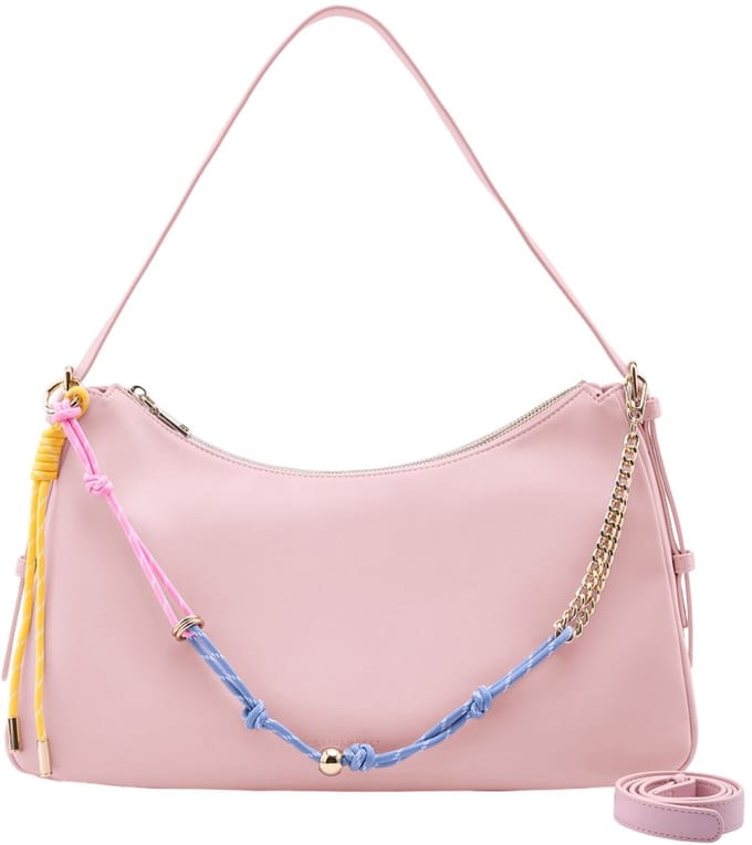 SEIDENFELT MANUFAKTUR schoudertas Deje Shoulderbag Light Bubble Gum roze