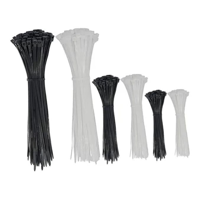 600 Pièces Colliers de Câble en Nylon Autobloquants de Liaison Harnais PA66 Matériaux Auxiliaires Électriques 15 20 30cm