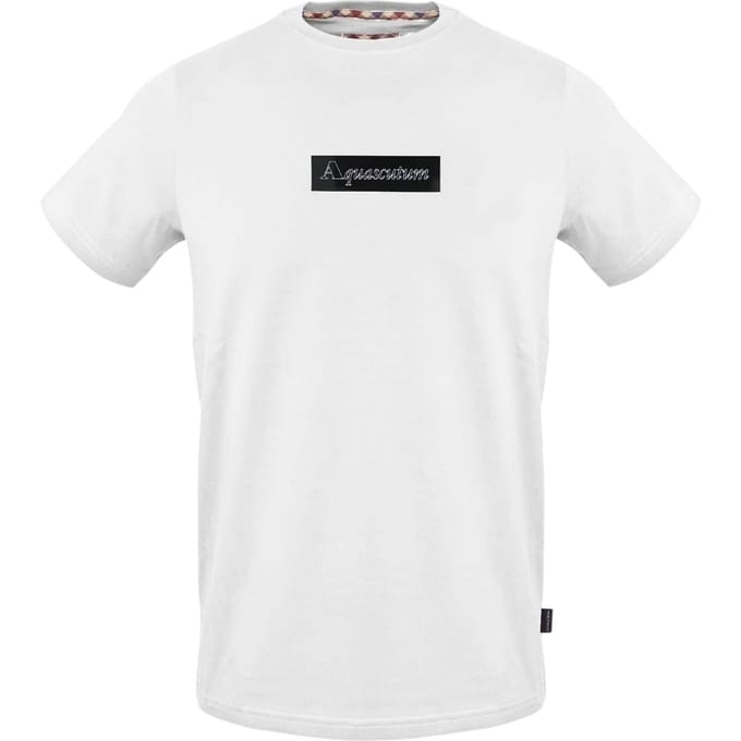 Aquascutum Heren Box Logo T-shirt (Wit)