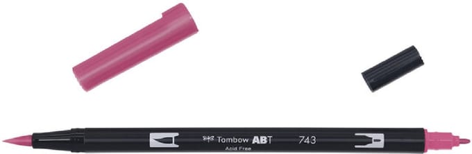 Tombow ABT Dual Brush Pen 743 hot pink