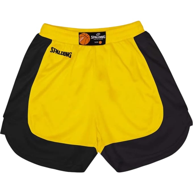 Spalding Hustle Korte Broek Geel