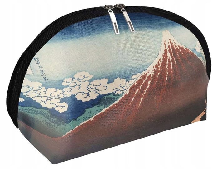 Kosmetische tas met Hokusai 'Grote Golf' print - 28x15cm
